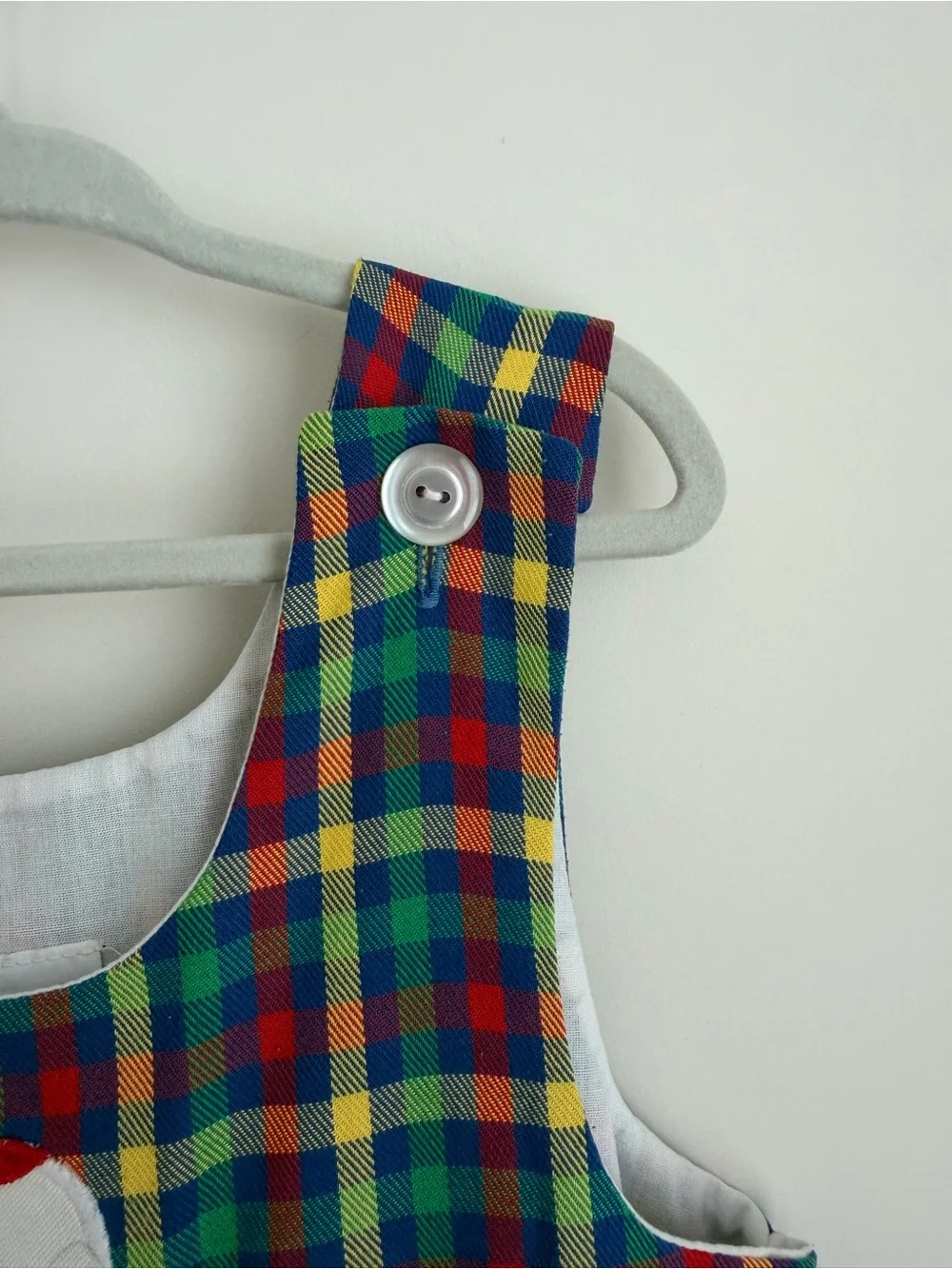 Kelly's Kids Multicolor Plaid Dress with Gumball Embroidery Dress